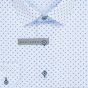Pánská košile AMJ z lyocellu, modrá kytičkovaná, VDE1344, dlouhý rukáv (regular + slim-fit)