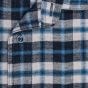 Pánská košile GREED flanelová, modro-šedá károvaná SDF395, dlouhý rukáv, regular fit