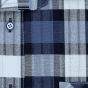 Pánská košile GREED sportovní, modro-bílé károvaná SD385, dlouhý rukáv, regular fit