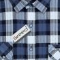 Pánská košile GREED sportovní, modro-bílé károvaná SD385, dlouhý rukáv, regular fit