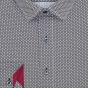 Pánská košile Lui Bentini, černo-bílá vzorovaná LDS232, dlouhý rukáv, slim fit