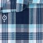 Pánská košile GREED sportovní, modré káro SK387, krátký rukáv