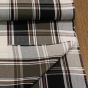 Potahové akrylové plátno (dralon, teflon) na zahradní nábytek, hnědo-šedo-smetanové káro, š.140cm (látka v metráži)
