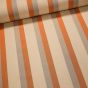 Potahové akrylové plátno (dralon, teflon) na zahradní nábytek, béžový a oranžový pruh béžové, š.140cm (látka v metráži)