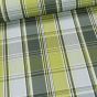 Potahové akrylové plátno (dralon, teflon) na zahradní nábytek, zeleno-šedé káro, š.140cm (látka v metráži)