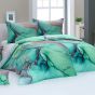 Sada 2 ks povlečení BLANKA MATRAGI - BIRTH, azurově-tyrkysové motivy, bavlněný MAKO satén, digitál (více rozměrů)