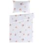 Povlečení FLUTTER motýlci, bílé, bavlněný satén, 140x200cm + 70x90cm