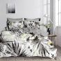 Povlečení KARIBIK mikroflanel, šedé listy 140x200cm + 70x90cm