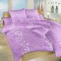 Povlečení MANDEVILA FIALOVÁ, lístečky, krep, 140x200cm + 70x90cm