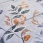 Povlečení GRETA, šedé a hnědé listy na světle šedé / bílé, mikroflanel, 140x200cm + 70x90cm