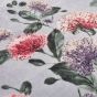 Povlečení MARGOT, růžové a fialové květy na světle šedé, mikroflanel, 140x200cm + 70x90cm