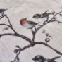 Povlečení RONJA, větvičky s ptáčky na světle šedé, mikroflanel, 140x200cm + 70x90cm