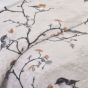 Povlečení RONJA, větvičky s ptáčky na světle šedé, mikroflanel, 140x200cm + 70x90cm