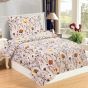 Povlečení VALENTINA, jarní kvítí na starorůžové, mikroflanel, 140x200cm + 70x90cm