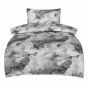 Povlečení MINERALS ŠEDÝ, mramorový vzor, bavlněný mako satén, 140x200cm + 70x90cm