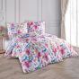 Povlečení VIBRANCE, barevné květy, růžové, bavlněný satén, 140x200cm + 70x90cm