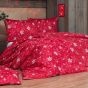 Povlečení Matějovský VLOČKY, zimní červený vzor (více rozměrů, materiálů)