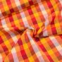 Pravý český bavlněný kanafas ANDREA K2 03129 kostka 2cm, oranžový, š.140cm (látka v metráži)