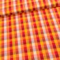 Pravý český bavlněný kanafas ANDREA K2 03129 kostka 2cm, oranžový, š.140cm (látka v metráži)