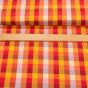 Pravý český bavlněný kanafas ANDREA K2 03129 kostka 2cm, oranžový, š.140cm (látka v metráži)