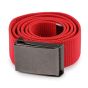Pružný unisex opasek, textilní 870357/09, červený, šířka 3,8cm, délka 126cm