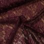 Šatovka / krajka 262, vínová, š.150cm (látka v metráži)