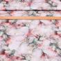 Šatovka / polyesterové hedvábí 2747 květinový vzor, růžovo-béžová, š.140cm (látka v metráži)