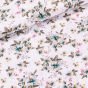 Šatovka viskózová 0079/02, modré a růžové kvítky na krémové, š.145cm (látka v metráži)