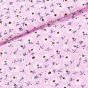Šatovka viskózová 3136 H, krémové kytičky na růžové, š.145cm (látka v metráži)