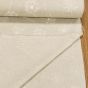 Směsové plátno CALIPSO BLOOM, bílé chmýří pampelišky na režné, š.140cm (látka v metráži)
