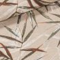 Směsové plátno COSTARICA ŠEDÁ, bambusové listy na béžové, š.140cm (látka v metráži)