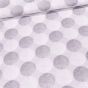Směsové plátno LONETA, šedá kola / koule, š.140cm (látka v metráži)