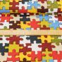 Směsové plátno PUZZLE, vícebarevné, š.140cm (látka v metráži)