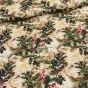 Směsové plátno vánoční 513032 5803 DIGITÁLNÍ TISK, mahonka na béžové, zelená, š.140cm (látka v metráži)