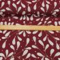 Směsové plátno vánoční MISTEL 02, jmelí na vínové, š.140cm (látka v metráži)