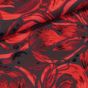 Směsový úplet DIGITÁLNÍ TISK DT-25014, červené květy, š.150cm (látka v metráži)