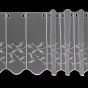 Voálová vitrážová záclona 13/727 vyšívané lístky, bílá (více výšek, v metráži)