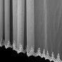 Tylová záclona 12358TF, hladká s vyšívanou bordurou, bílá (více výšek, v metráži)