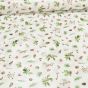 Ubrus PVC s textilním podkladem vánoční N5R/01 šišky na krémovém pozadí s vločkami, š.140cm (metráž)