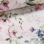 Ubrusovina / štola teflonová úprava, šípkové růže, růžová, š.38cm (metráž)