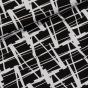Viskózový úplet 1240/69, bílá mřížka na černé, š.150cm (látka v metráži)