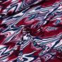 Viskózový úplet 4580/01, abstraktní vínové vlny, š.150cm (látka v metráži)
