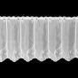 Voálová vitrážová záclona 97806 šedá výšivka s bordurou, bílá (více výšek, v metráži)