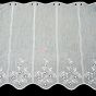 Voálová vitrážová záclona ANIKA vyšívané květy, bílá (více výšek, v metráži)
