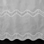 Voálová záclona 26227, vyšívané vlnky, s bordurou, bílá (více výšek, v metráži)