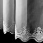 Voálová záclona V807 vyšívaný plastický vzor, bílá (více výšek, v metráži)