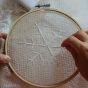 Vyšívací bambusový kruh 090735, světlý, průměr 15cm