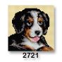 Vyšívací předloha, obrázek na vyšívání 70244/2721 Bernský salašnický pes, hnědo-béžová, 15x15cm