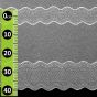 Záclona sablé V233 vyšívaná vzorovaná vlnka, s bordurou, bílá (více výšek, v metráži)