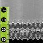 Záclona sablé V801 vyšívaná mřížka, s bordurou, bílá (více výšek, v metráži)